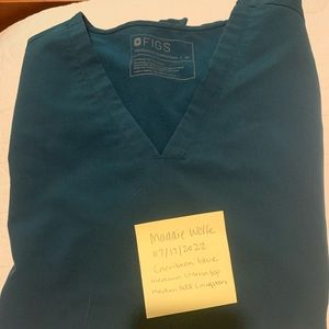 Figs caribbean blue size medium scrub set